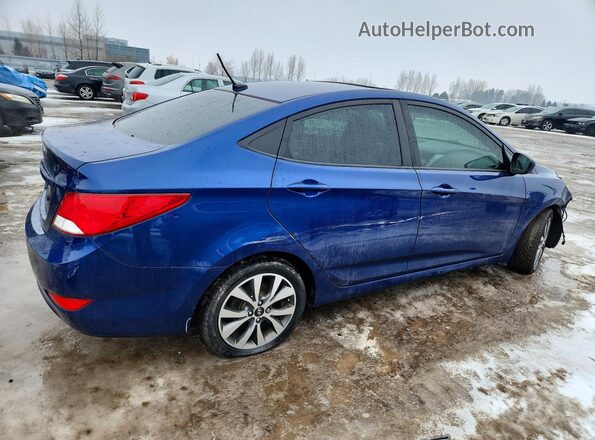 KMHCT4AE4GU089947 2016 HYUNDAI ACCENT Blue Задня права чверть