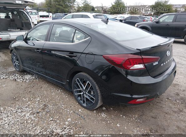 KMHD04LB2KU818682 2019 HYUNDAI ELANTRA Black Задня ліва чверть