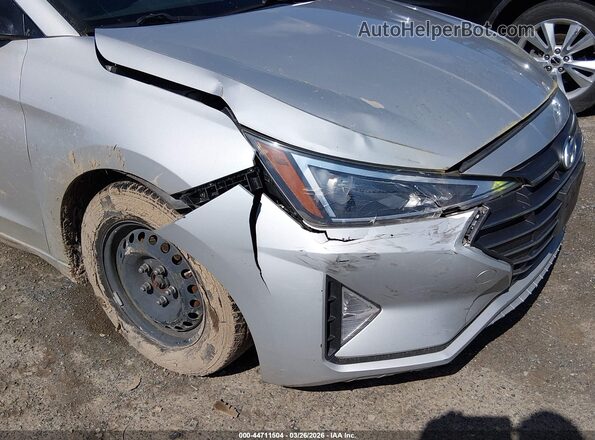 KMHD74LF1KU855284 2019 HYUNDAI ELANTRA Silver Front view