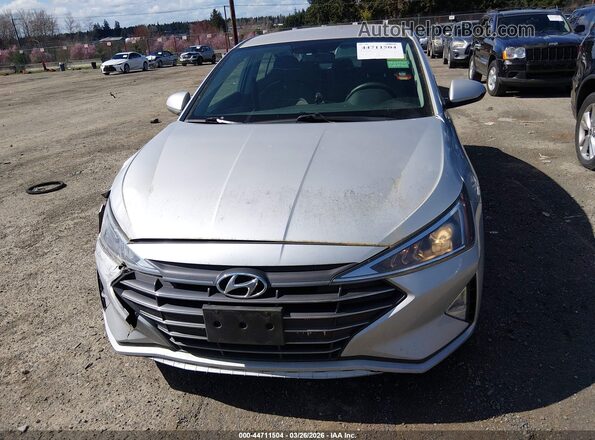 KMHD74LF1KU855284 2019 HYUNDAI ELANTRA Silver Instrument cluster view