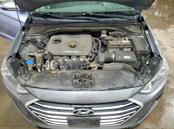 KMHD74LF2HU088117 2017 HYUNDAI ELANTRA Серебряный Вид задней части салона