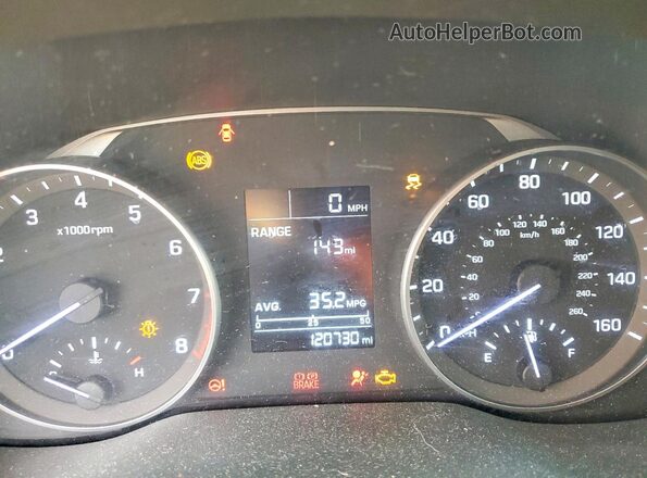 KMHD74LF3JU582038 2018 HYUNDAI ELANTRA Gray Vista del cuadro de instrumentos