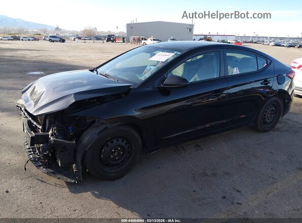 KMHD84LF0HU147016 2017 HYUNDAI ELANTRA Black წინა მარცხენა ხედი სამი მეოთხედიდან