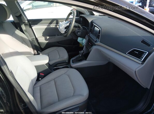 KMHD84LF0HU147016 2017 HYUNDAI ELANTRA Black წინა სალონის ხედი