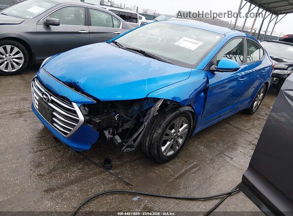 KMHD84LF0HU241588 2017 HYUNDAI ELANTRA Blue Przód lewy