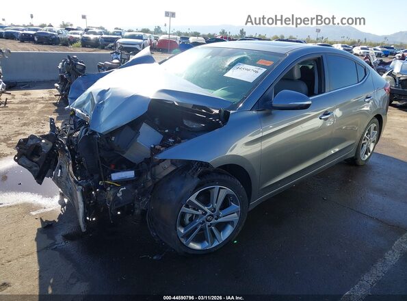 KMHD84LF3HU313254 2017 HYUNDAI ELANTRA Silver წინა მარცხენა ხედი სამი მეოთხედიდან