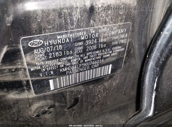 KMHD84LF5KU746016 2019 HYUNDAI ELANTRA Black 