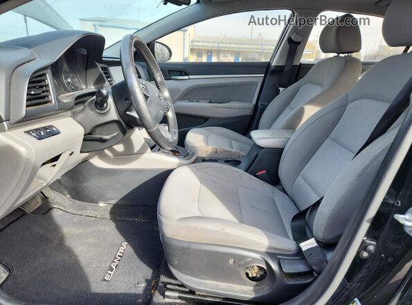 KMHD84LF6KU773306 2019 HYUNDAI ELANTRA Black Вид салону спереду