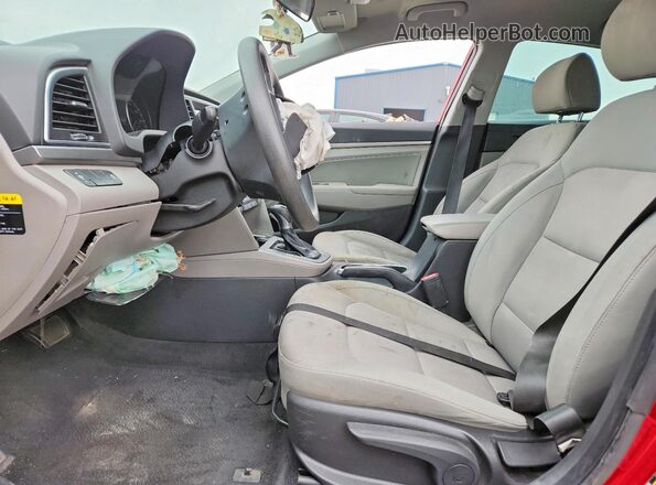 KMHD84LF7HU142749 2017 HYUNDAI ELANTRA Красный Вид салона спереди