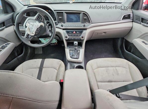 KMHD84LF7HU142749 2017 HYUNDAI ELANTRA Красный Вид панели приборов
