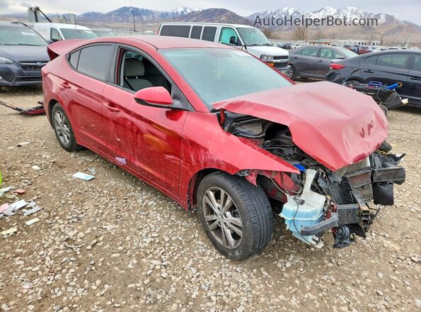 KMHD84LF7HU142749 2017 HYUNDAI ELANTRA Красный Передняя правая четверть