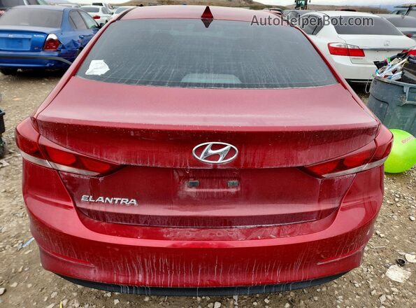KMHD84LF7HU142749 2017 HYUNDAI ELANTRA Красный Вид сзади