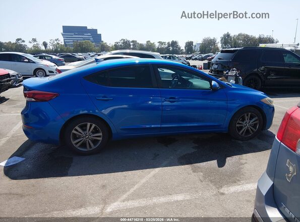KMHD84LF7JU612512 2018 HYUNDAI ELANTRA Blue Rear interior view