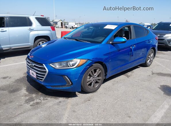 KMHD84LF7JU612512 2018 HYUNDAI ELANTRA Blue Front left