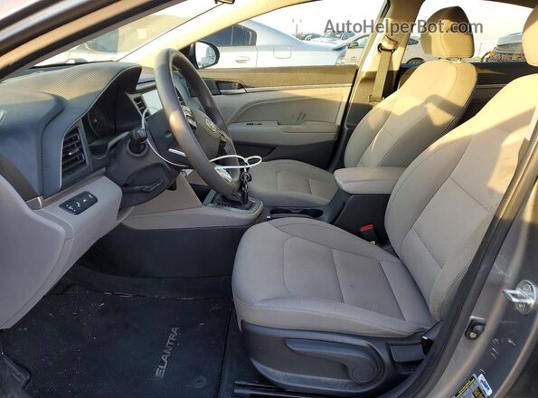KMHD84LF8KU805933 2019 HYUNDAI ELANTRA Серый Вид салона спереди