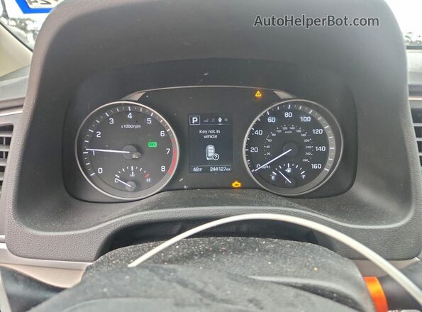KMHD84LFXJU638327 2018 HYUNDAI ELANTRA Бежевый Вид щитка приборов