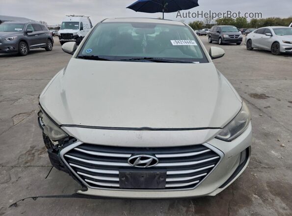 KMHD84LFXJU638327 2018 HYUNDAI ELANTRA Бежевый Вид спереди