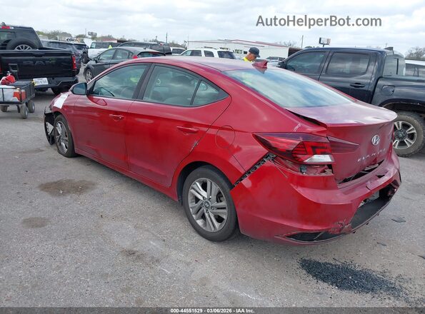KMHD84LFXKU737165 2019 HYUNDAI ELANTRA Red უკანა მარცხენა