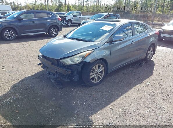 KMHDH4AE1GU584595 2016 HYUNDAI ELANTRA Gray Przód lewy