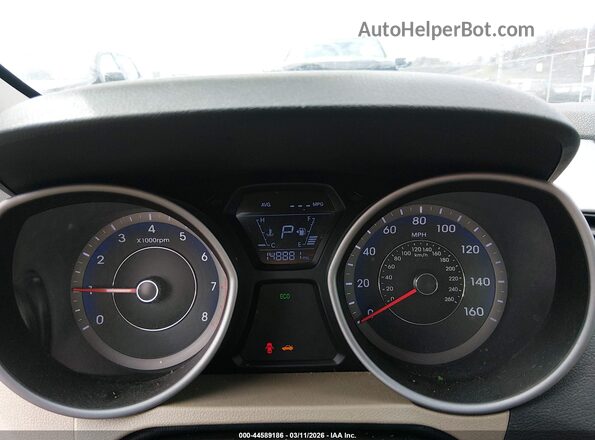 KMHDH4AE1GU597377 2016 HYUNDAI ELANTRA Синий Вид задних сидений