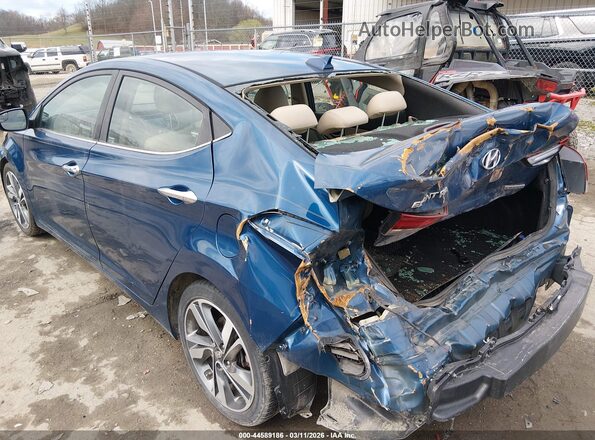 KMHDH4AE1GU597377 2016 HYUNDAI ELANTRA Синий Задняя левая четверть