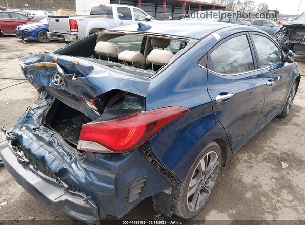 KMHDH4AE1GU597377 2016 HYUNDAI ELANTRA Синий Задняя правая четверть