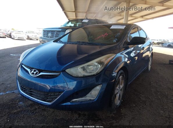 KMHDH4AE6GU491541 2016 HYUNDAI ELANTRA Blue Przód lewy