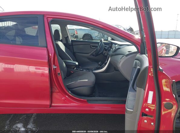 KMHDH4AE6GU542259 2016 HYUNDAI ELANTRA Red Вид салону спереду