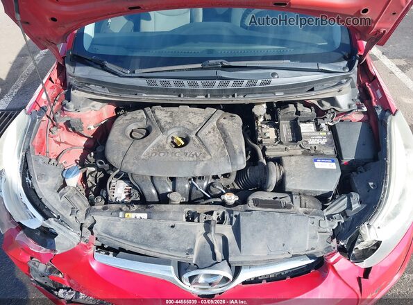 KMHDH4AE6GU542259 2016 HYUNDAI ELANTRA Red Вид ззаду