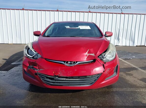 KMHDH4AE6GU542259 2016 HYUNDAI ELANTRA Red Вид задньої частини салону