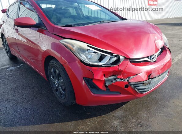 KMHDH4AE6GU542259 2016 HYUNDAI ELANTRA Red 