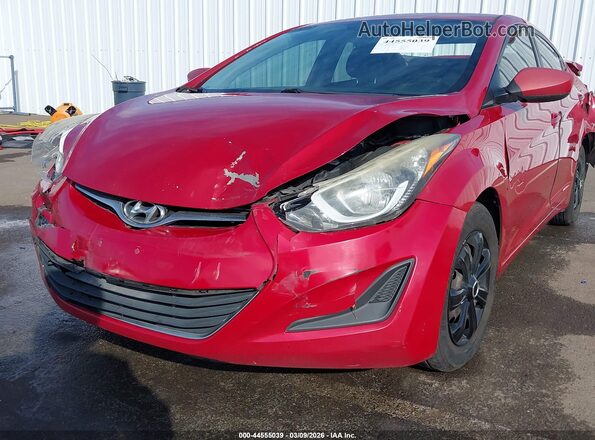 KMHDH4AE6GU542259 2016 HYUNDAI ELANTRA Red 