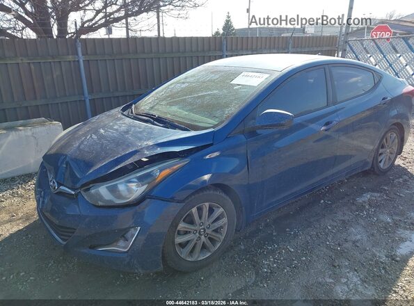 KMHDH4AE8GU480752 2016 HYUNDAI ELANTRA Blue 