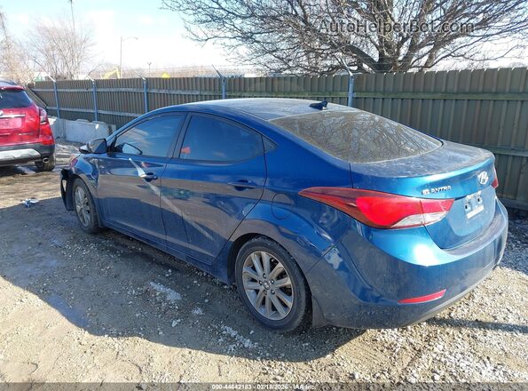 KMHDH4AE8GU480752 2016 HYUNDAI ELANTRA Blue 