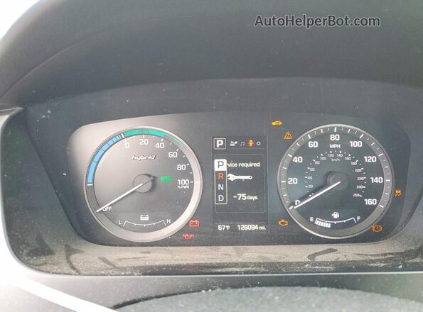 KMHE24L12GA019970 2016 HYUNDAI SONATA Silver Սարքավորումների վահանակի տեսք