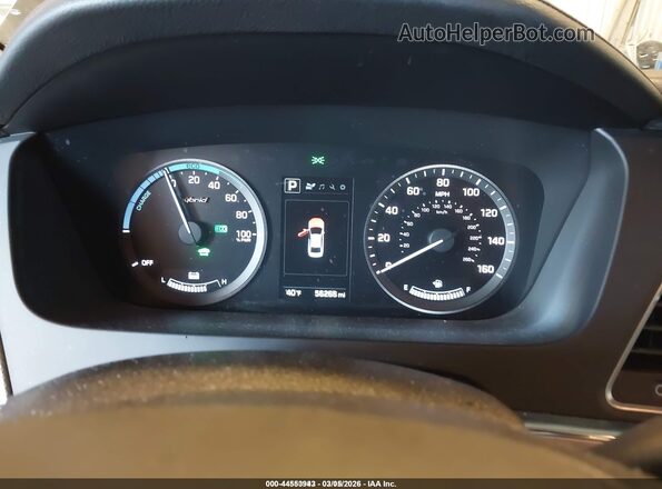 KMHE24L31HA066541 2017 HYUNDAI SONATA HYBRID Black Հետևի նստատեղերի տեսք