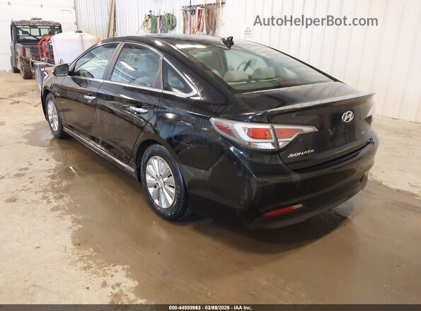 KMHE24L31HA066541 2017 HYUNDAI SONATA HYBRID Black Հետևի ձախ