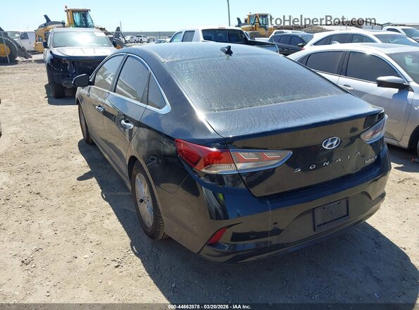 KMHE24L32KA091147 2019 HYUNDAI SONATA HYBRID Black Հետևի ձախ