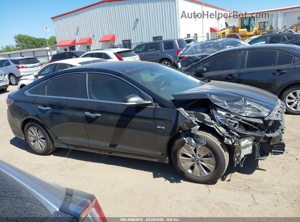 KMHE24L32KA091147 2019 HYUNDAI SONATA HYBRID Black Սալոնի 360 աստիճան տեսք