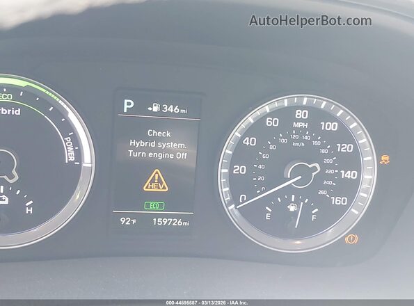 KMHE24L33JA080978 2018 HYUNDAI SONATA HYBRID White 