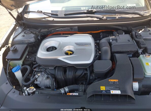 KMHE24L3XJA082520 2018 HYUNDAI SONATA HYBRID Gray Vista trasera