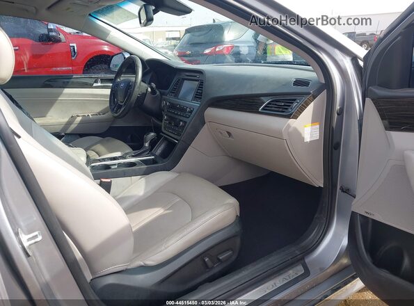 KMHE34L14HA050765 2017 HYUNDAI SONATA HYBRID Серый Вид салона спереди