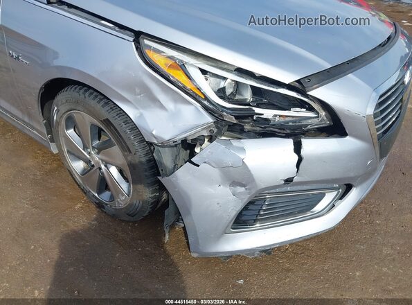 KMHE34L14HA050765 2017 HYUNDAI SONATA HYBRID Серый Вид спереди