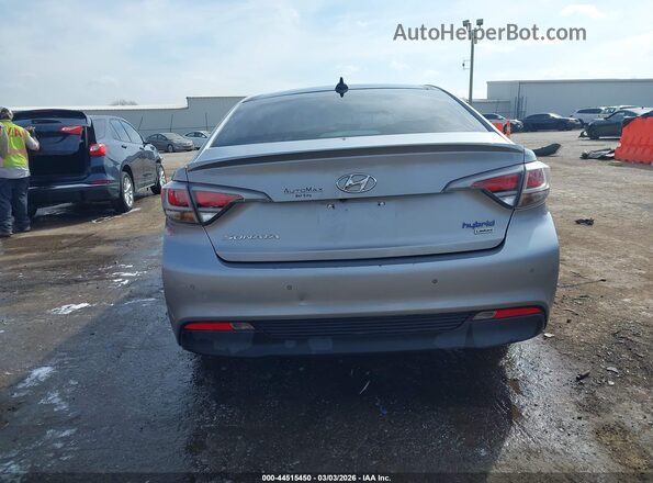 KMHE34L14HA050765 2017 HYUNDAI SONATA HYBRID Серый 