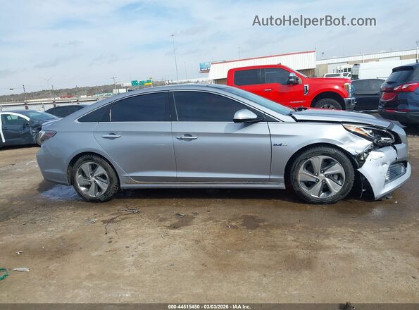 KMHE34L14HA050765 2017 HYUNDAI SONATA HYBRID Серый Вид задней части салона