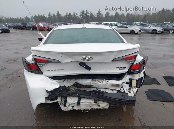 KMHE34L16HA057409 2017 HYUNDAI SONATA HYBRID White Вид спереду