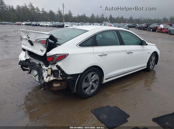 KMHE34L16HA057409 2017 HYUNDAI SONATA HYBRID White Задня права чверть