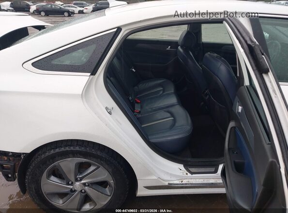 KMHE34L16HA057409 2017 HYUNDAI SONATA HYBRID White Вид наклейки з VIN-кодом