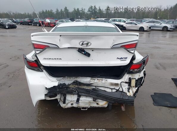 KMHE34L16HA057409 2017 HYUNDAI SONATA HYBRID White 