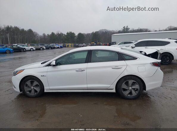 KMHE34L16HA057409 2017 HYUNDAI SONATA HYBRID White 